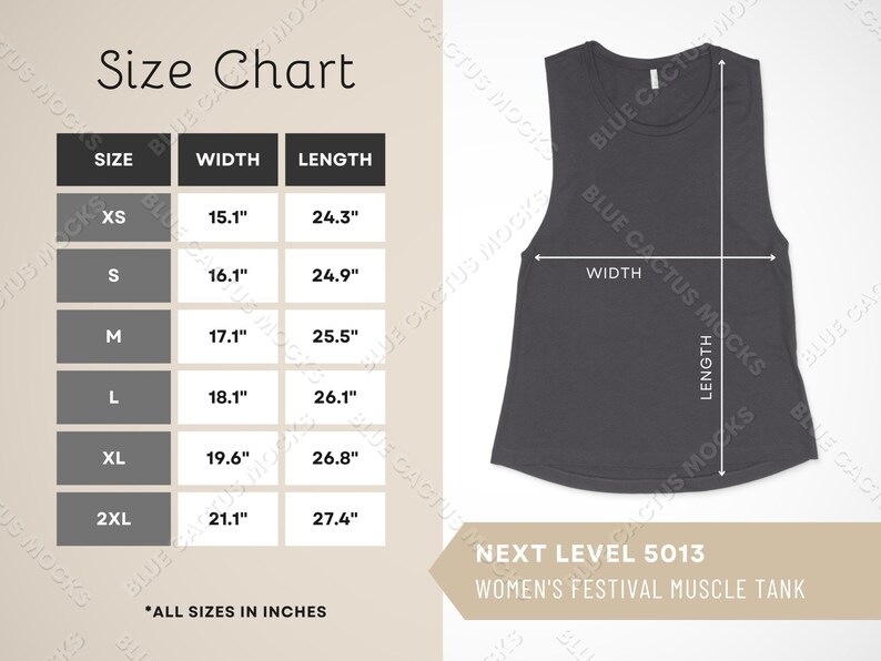 Next Level 5013 Size Chart Sizing Guide for Womens Festival - Etsy