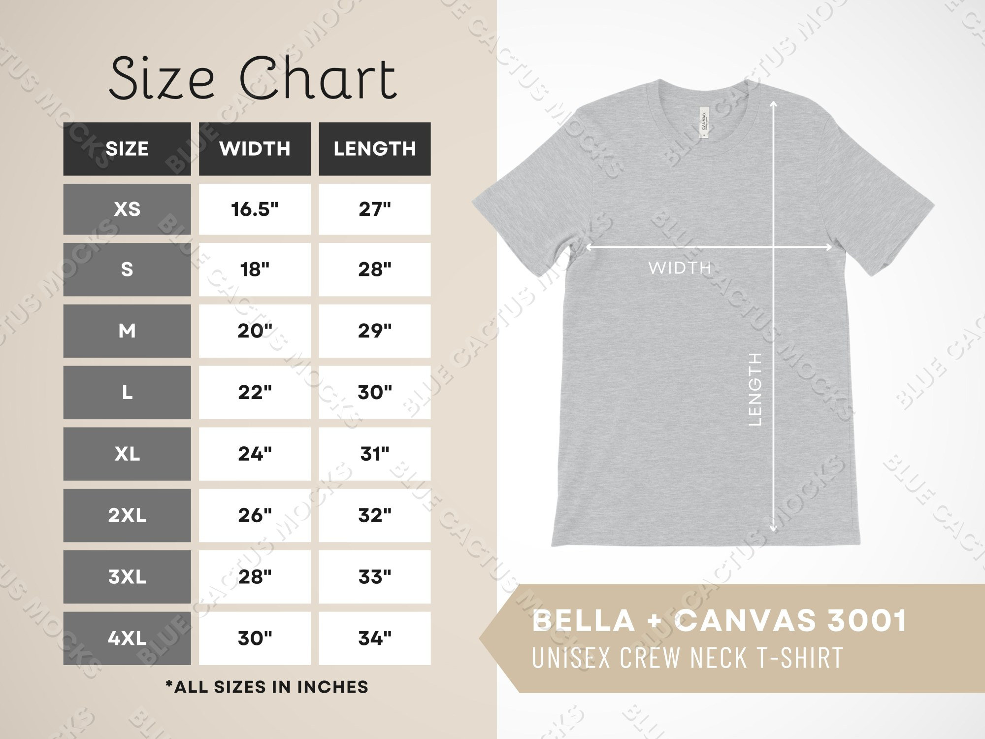 Bella Canvas 3001cvc Size Chart | ubicaciondepersonas.cdmx.gob.mx