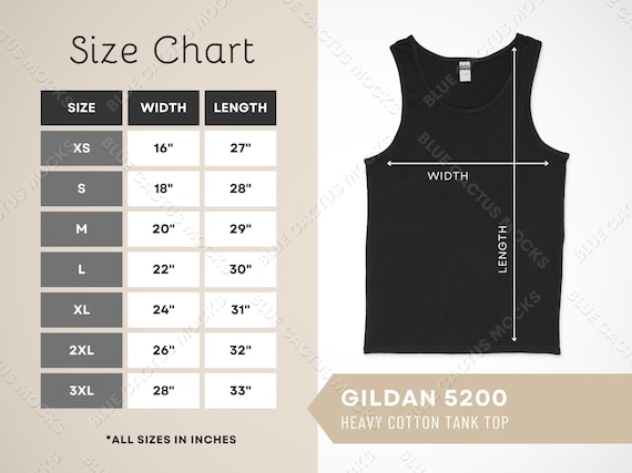 15+ Tank Top Sizing Chart