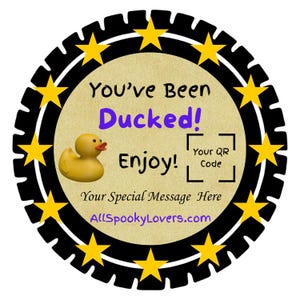 Modèle en téléchargement numérique uniquement - 5 étiquettes You've Been Ducked différentes pour accompagner votre petit cadeau canard