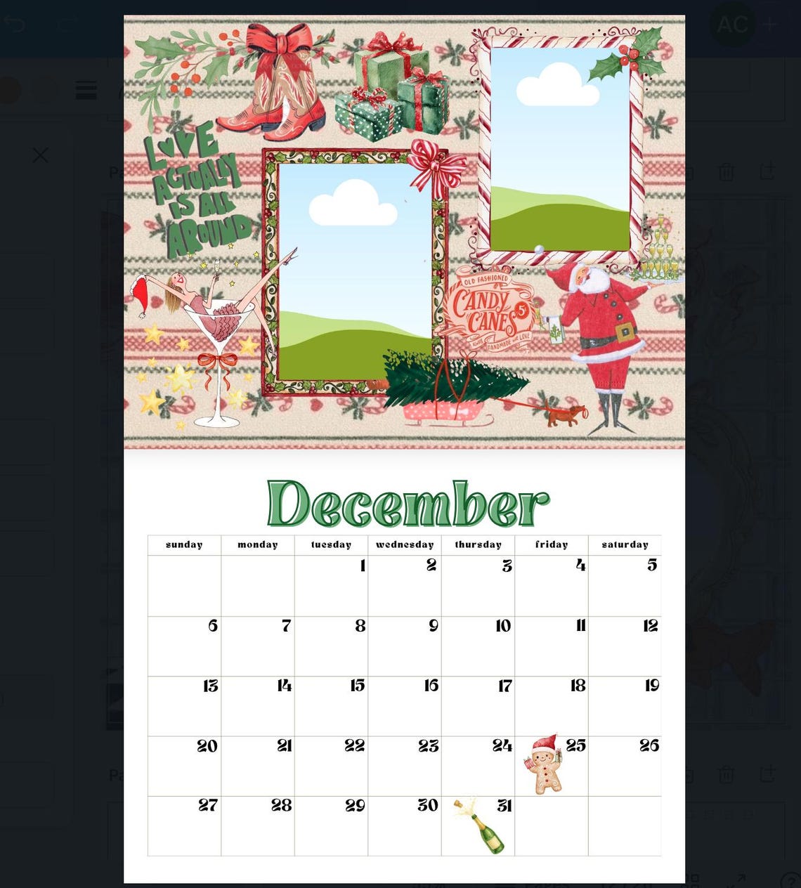 NEW! 2026 Vision Board Calendar Template – DIY Canva Design (digital ...