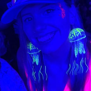 UV Reactive Jellyfish Earrings