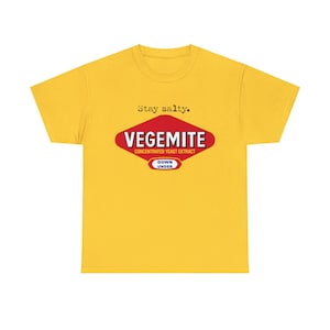 Stay Salty Vegemite Unisex Heavy Cotton Tee (Printed in Australia)