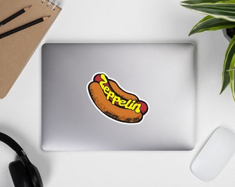Zeppelin Hot Dog bubble-free sticker