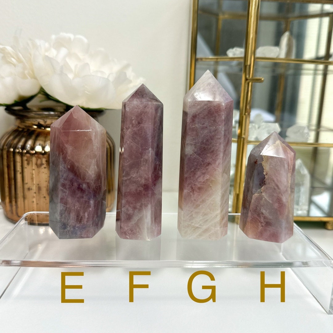 Lavender Rose Quartz Tower Natural Purple Rose Quartz Point Choose Your
