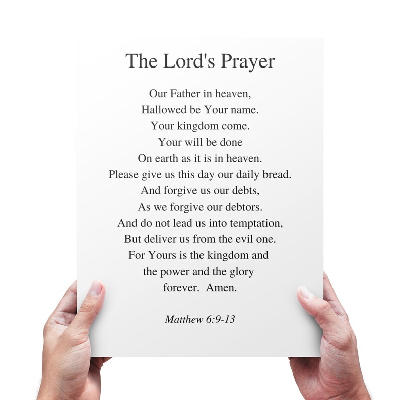 The Lords Prayer Digital Print the Lords Prayer Printable - Etsy