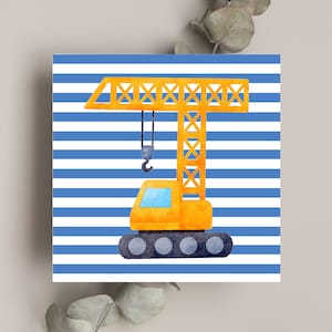 Square Yellow Crane Printable Wall Art