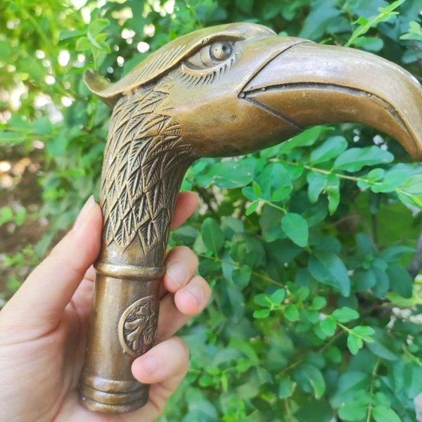 Custom Walking Cane Eagle & Snake Hiking Stick Hand Carved