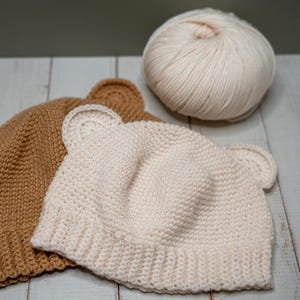 Bear Beanie Crochet Pattern | Baby Hat for Newborn-12 Months | PDF Download