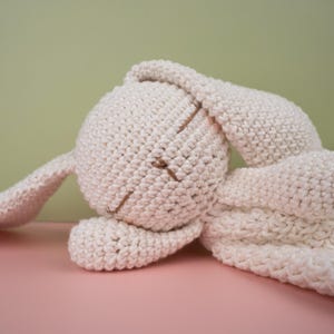Crochet Bunny Lovey Pattern | Amigurumi Security Blanket Comforter (PDF Download) image 4