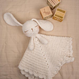 Patrón de conejito de ganchillo / Manta de seguridad para bebé / Descarga en PDF