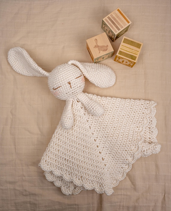 Crochet Bunny Lovey Pattern | Amigurumi Security Blanket Comforter (PDF Download)
