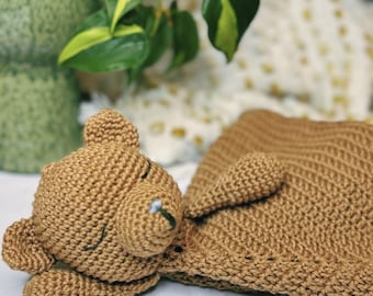 Bear Lovey Crochet Pattern - Adorable Bear with Blanket