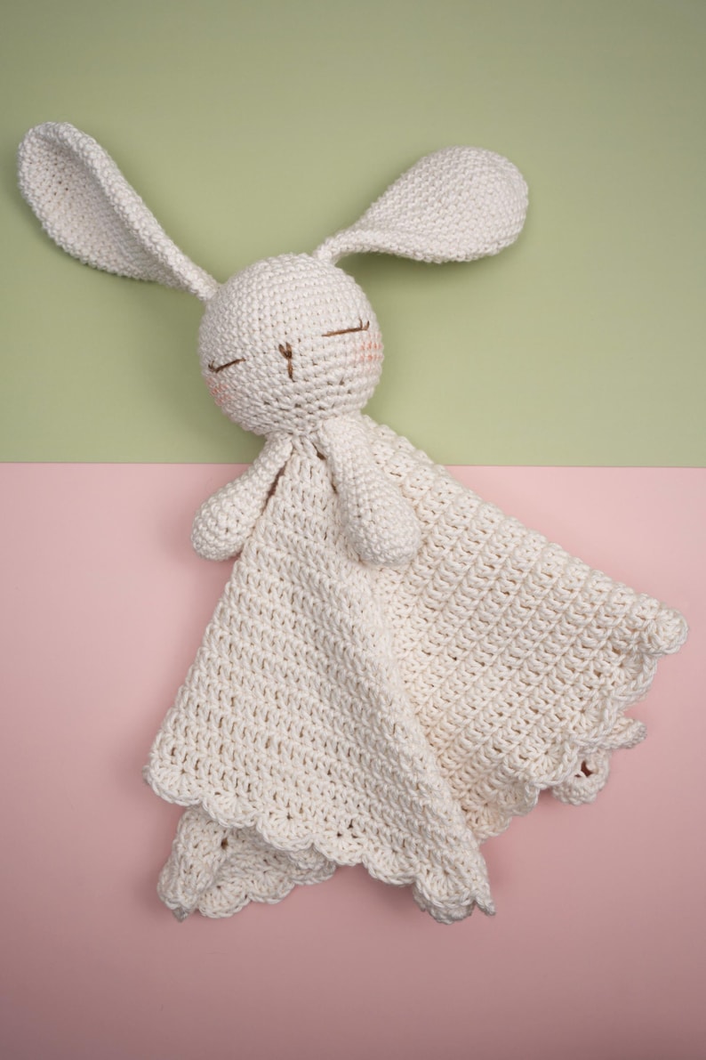 Crochet Bunny Lovey Pattern | Amigurumi Security Blanket Comforter (PDF Download) image 3