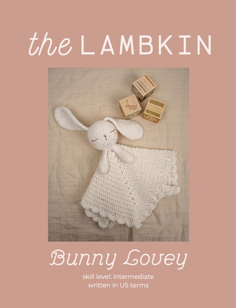Crochet Bunny Lovey Pattern | Amigurumi Security Blanket Comforter (PDF Download) image 5