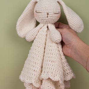 Crochet Bunny Lovey Pattern | Amigurumi Security Blanket Comforter (PDF Download) image 2