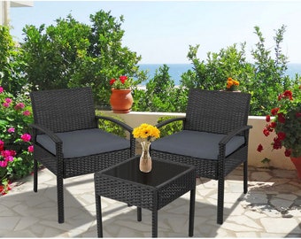 Set Garden Chair and Table, Patio Furniture,Outdoor Seating Set,Lawn Chair, Balcony Chairs, Bistro Chairs