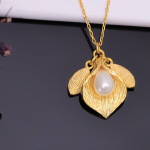 December Birthstone Necklace: Turquoise Leaf Pendant, Sterling Silver or Gold