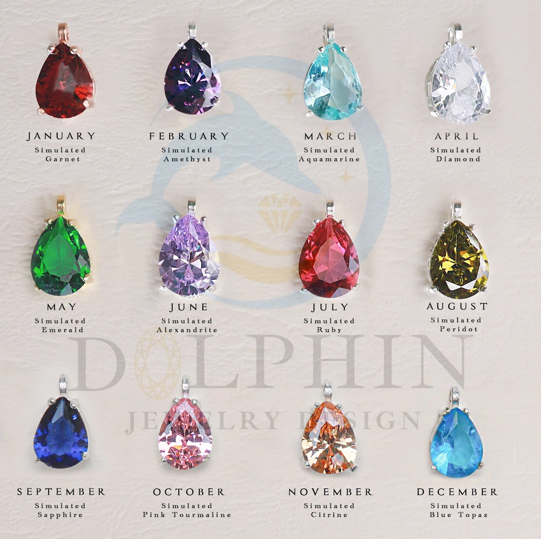 January Birthstone Precious Pendant Necklace