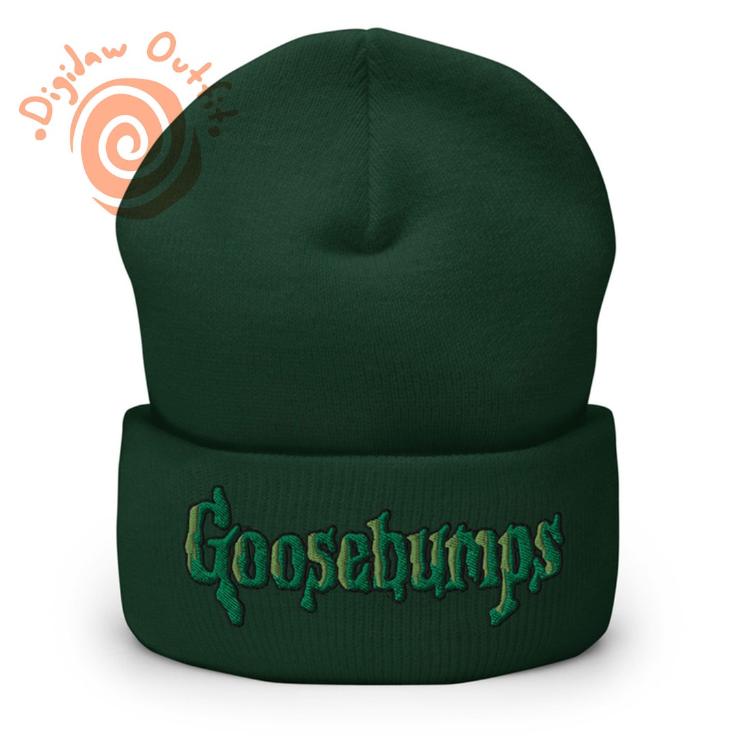 Goosebumps Beanie Halloween Embroidery Beanie Halloween Etsy