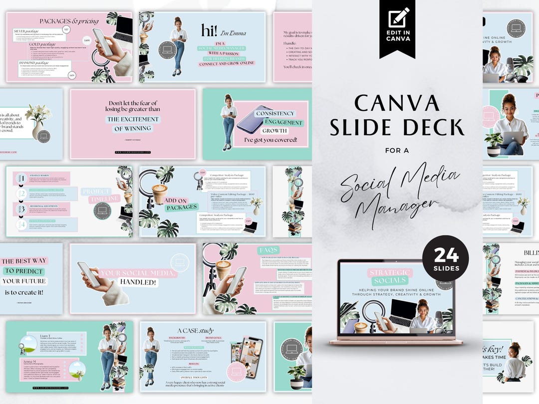 Webinar Slide Deck Canva Template, Modern Presentation Templates for ...