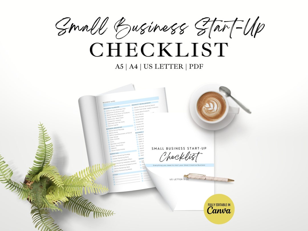 Printable Business Checklist Small Business Startup Canva - Etsy