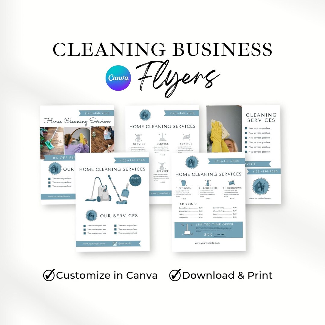 Cleaning Business Price List Template Flyer Template Home Cleaning