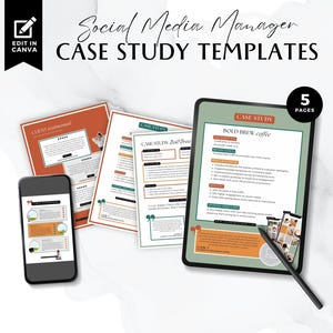 Social Media Leiter Case Studies Canva Templates, Klient Spotlight, Success Story, Testimonials, Testimonials, Testimonials, Modern, Terracotta, BB2502A
