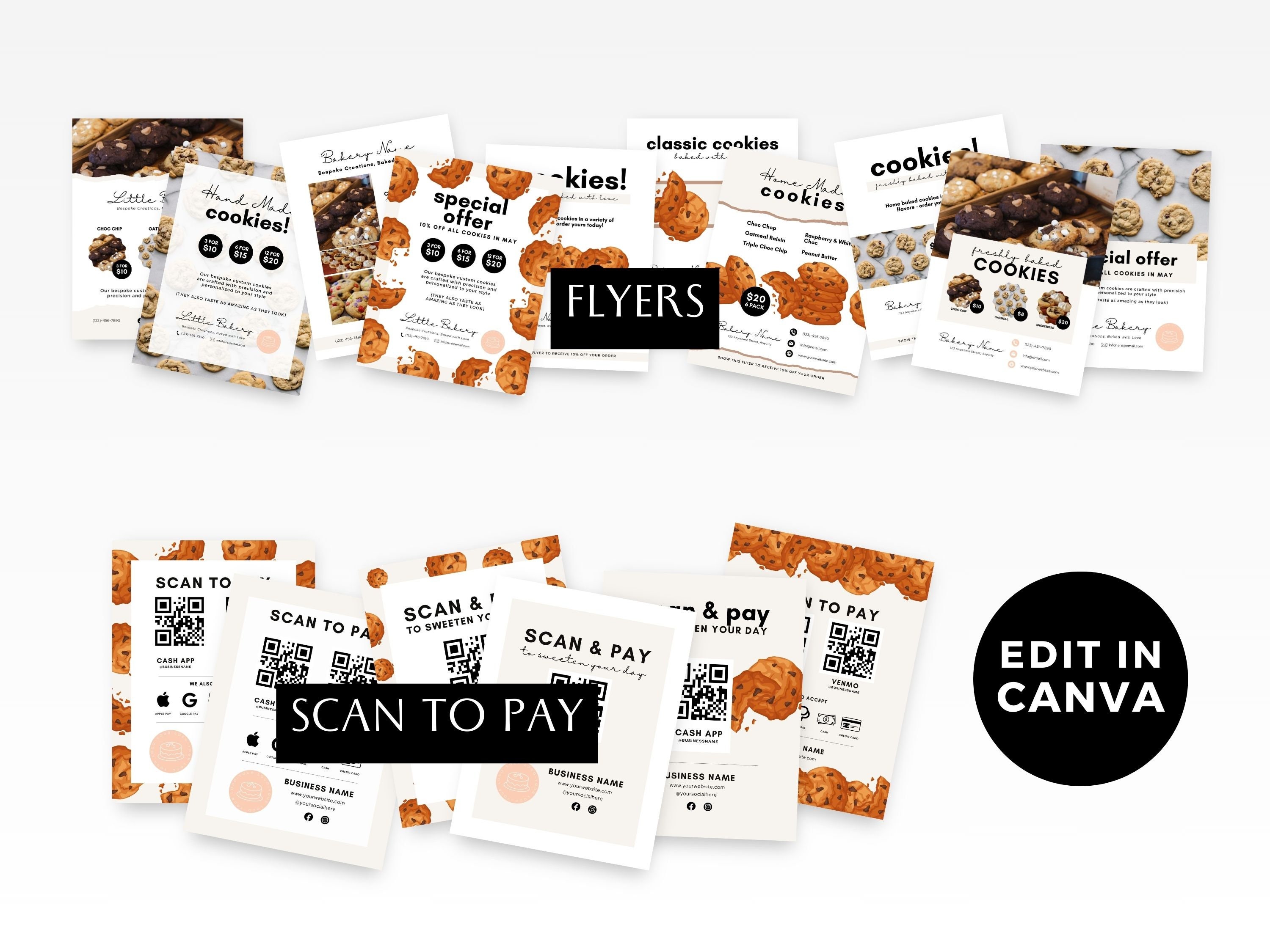 Cookie Business Forms Canva Templates, Custom Cookies Order Sheet, Scan ...