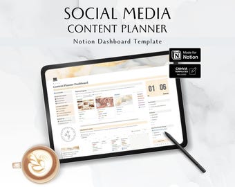 Social Media Content Planner Notion Template, UGC Content Creator Dashboard, Brand Strategy, Instagram Account Audit, Calendar, BBN04