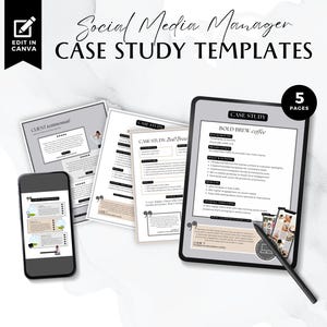 Social Media Leiter Case Studies Canva Templates, Klient Spotlight, Success Story, Testimonials, Testimonials, Bewertung, Modern, Grau Dunkel, BB2501