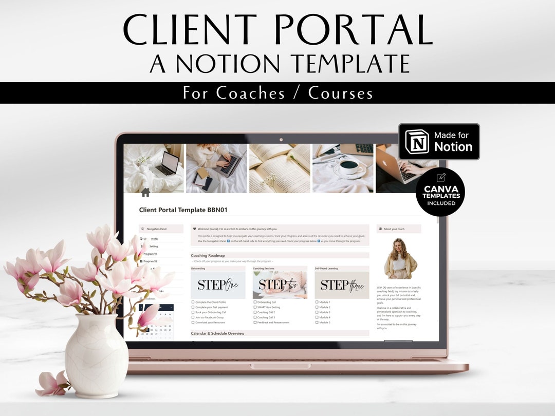Coaching Client Portal Notion Template, Client Onboarding, Course ...
