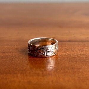 Vintage .925 sterling silver size 7.75 braided silver ring, sterling silver ring, women’s silver ring, girl’s ring, southwestern jewelry