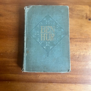 Antique Ben Hur book 1904 edition, antique book decor, vintage book, book collector, Ben Hur- A Tale of the Christ by Lew Wallace