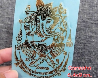 Thai Amulet Phone Stickers: Gold Talisman Yant - Protection & Luck