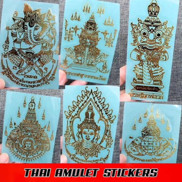 Thai amulet Phone stickers, Thai Talisman sticker, Yant stickers.