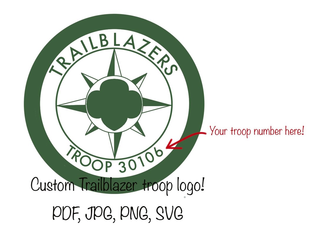 Girl Scout Trailblazer Custom Troop Logo Etsy