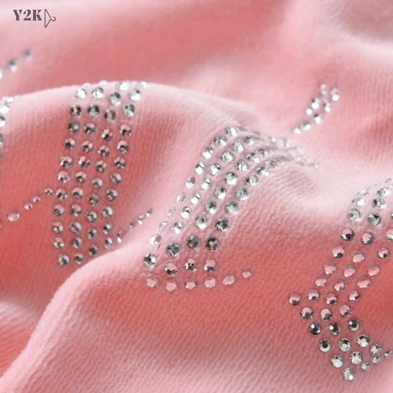 Y2K Rhinestone Juciy Tracksuit in Multicolors Y2k Tracksuits Etsy