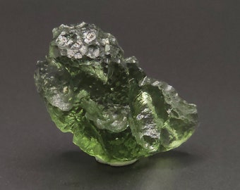 Moldavite specimen A-Grade - lovely Green colour, no chips, no sediment. From Chlum, Czech Republic. Found 2021. 1.24g / 6.2Ct. Item GM-2438