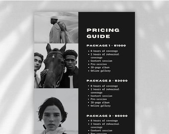 Canva Pricing Guide Template: Photography & Creator Rate Card (Digital Download)