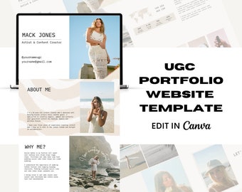 Canva-sjabloon voor UGC-portfolio | Esthetisch UGC-portfolio | UGC-portfolio | Influencer-canvaportfolio | Portfolio voor contentmakers | TikTok
