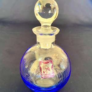 Bohemian Colored Blown Glass/Crystal Perfume Bottle- A Rückl & Sons