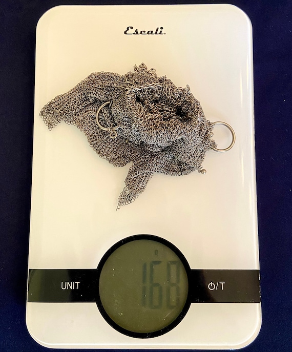 Unique Sterling Silver Mesh “Drawstring” Handbag - image 9