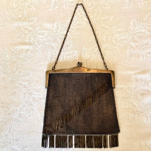 Große Solid Silber Mesh Geldbörse / Handtasche- 800 Silber- Selten und Schön