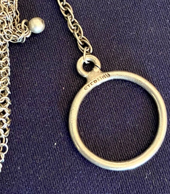 Unique Sterling Silver Mesh “Drawstring” Handbag - image 5