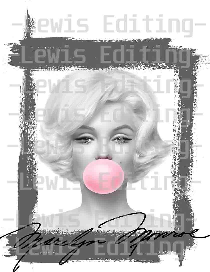 Marilyn Monroe Bubble Gum Download JPG/PNG - Etsy
