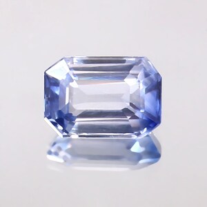 AAA Grade Bi-Color Kashmiri Blue Sapphire Loose Emerald Cut Gemstone, 3.50 Ct Excellent Quality Sapphire Gemstone For Ring & Jewelry Making