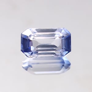 AAA Grade Bi-Color Kashmiri Blue Sapphire Loose Emerald Cut Gemstone, 4.30 Ct Excellent Quality Sapphire Gemstone For Ring & Jewelry Making