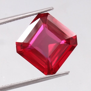 AAA Radiant Cut Red Ruby Loose Gemstone: 15 Ct Mozambique Ruby