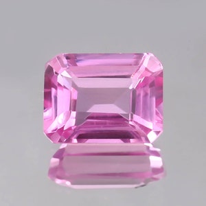 AAA 7 Carat Pink Sapphire Loose Gemstone: Radiant Cut, Mozambique